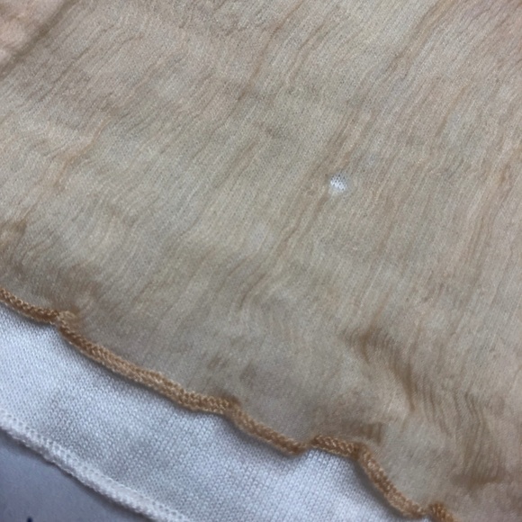 Miss Me White & Tan Destructed Chiffon Tank Top - Picture 5 of 8